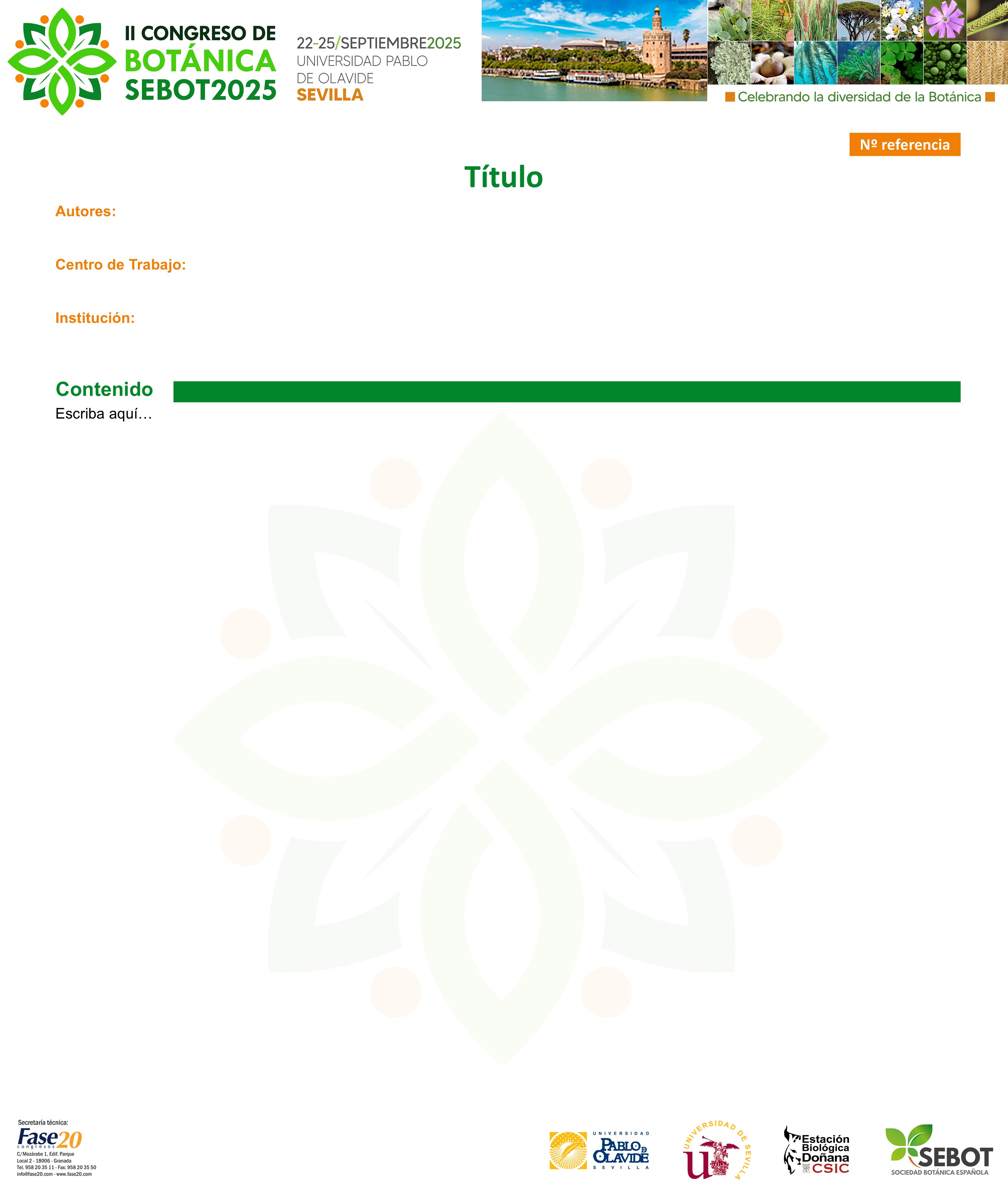 II CONGRESO ESPAÑOL DE BOTÁNICA SEVILLA 2025 - Plantilla